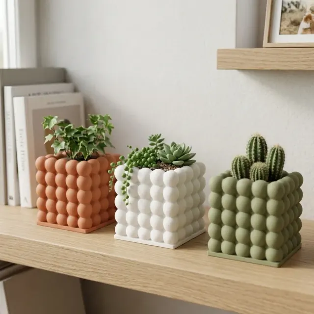 Кашпо Bubble Cube